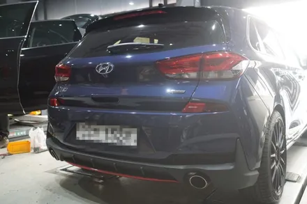 i30 N라인 배기튜닝 기분전환에 꼭 필요한 아이템 온/오프 가능한 벨로스터N 순정 머플러 이식 / 서울 동작