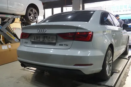 아우디 A3 35TDI 배기튜닝 보다 돋보이는 뒤태 완성 S3스타일 디퓨져 이식 커스텀 엔드 s머플러팁 장착 / 서울 동작