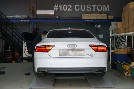 아우디 A7 50TDI 배기 튜닝 6단계 사운드 세팅하기 쿠바텍 사운드부스터 장착 / 서울 동작
