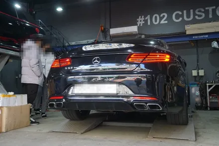 벤츠 W222 S63AMG 쿠페 배기튜닝 세련된 웅장함, 진정한 AMG 사운드 입니다! / 서울 동작