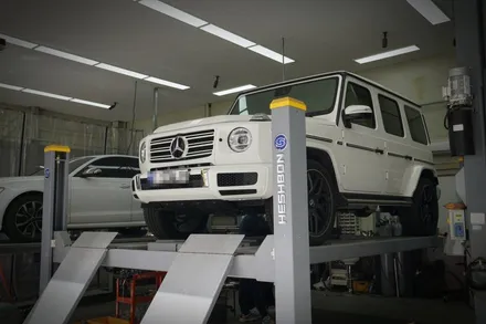 신형 벤츠 G바겐 G400D 완벽한 조합 배기 튜닝 저스트 액티브사운드 AMG 타원 머플러 팁 장착 / 서울 동작