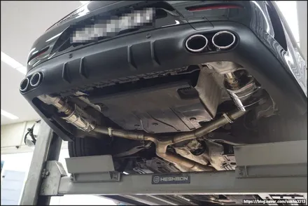 벤츠 C257 CLS450 풀 세팅했습니다! 53AMG 스타일 디퓨져 머플러 팁, 카본 스포일러, 가변 배기 세팅 완료 / 서울 동작