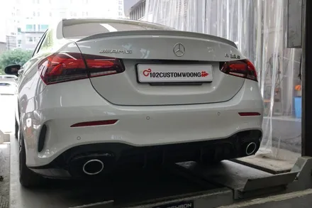 벤츠 A35AMG , 뻔하지 않은 나만의 AMG 배기음 완성하기! 중통 앤드 작업 / 서울 동작