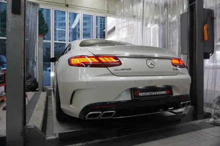 벤츠 S63AMG 쿠페 페이스리프트 배기음 튜닝 말이 필요 없는 갓 천둥 배기음....! / 서울 동작