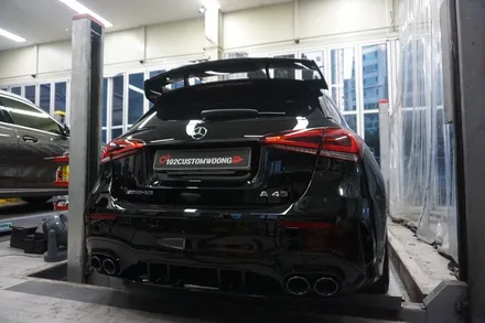 벤츠 신형 W177 A45AMG 팝~콘 배기음! 중통 작업 / 서울 동작