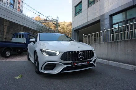벤츠 신형 CLA45 AMG S 배기 튜닝 독보적 존재감 중통 엔드 커스텀 배기 제작 / 서울 동작