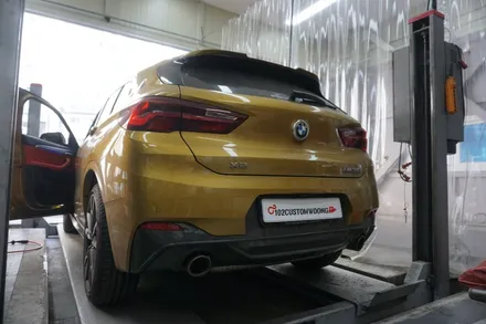 BMW X2 M35i 배기 튜닝 20% 팝콘 튜닝 중통 작업기 / 서울 동작