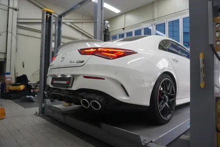 벤츠 CLA45 S AMG 배기 튜닝 스포티한 배기음 세팅은? 중통으로 끝! / 서울 동작