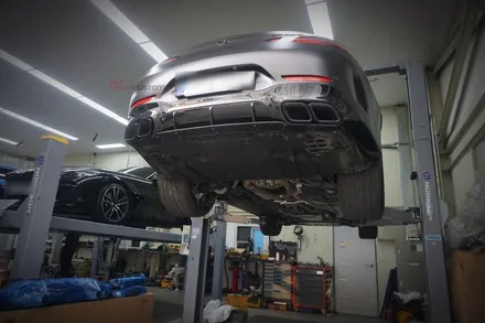 벤츠 GT 63 S AMG 배기 튜닝 V8 천둥 배기음 중통 엔드 작업기 / 서울 동작