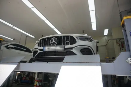 벤츠 CLA 45 S AMG 중통 엔드 작업으로 AMG 배기음 3-40% 끌어 올렸습니다. / 서울 동작구