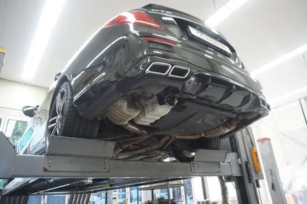 벤츠 W213 E63AMG 환상적 배기음 완성하는 작업하였습니다. / 서울 동작구