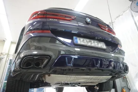 BMW X6 M60i 8기통 묵직한 배기음 튜닝 중통, ASR 가변 모듈 작업 / 서울 동작구