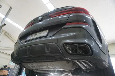 BMW X6 M60i V8 확실한 배기음 꺼내기 중통, 모듈 작업기! / 서울 동작구