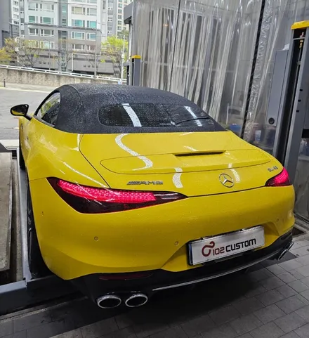 벤츠 SL43AMG 배기 튜닝 버블 팝콘 사운드 중통 엔드 작업기! / 서울 동작