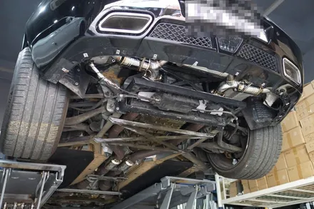 벤츠 SLS AMG 로드스터 배기 튜닝 멋스러운 AMG 배기음을 완성하는 커스텀 배기 작업기 / 서울 동작