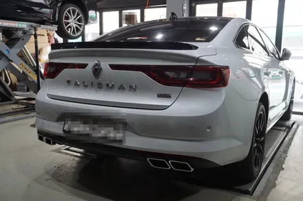SM6 배기튜닝 구조변경 필요없는 순정형 듀얼배기 AMG 스타일 사각 머플러 팁 적용 / 서울 동작