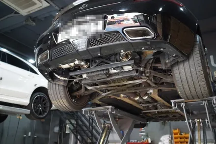 벤츠 SLS AMG 로드스터 배기 튜닝 멋스러운 AMG 배기음을 완성하는 커스텀 배기 작업기 / 서울 동작