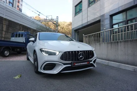 벤츠 신형 CLA45 AMG S 배기 튜닝 독보적 존재감 중통 엔드 커스텀 배기 제작 / 서울 동작