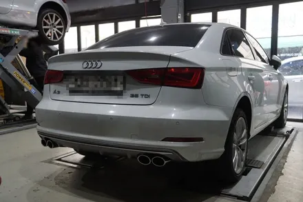 아우디 A3 35TDI 배기튜닝 보다 돋보이는 뒤태 완성 S3스타일 디퓨져 이식 커스텀 엔드 s머플러팁 장착 / 서울 동작