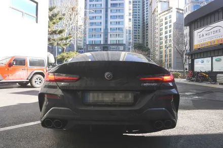 BMW M850i 배기 튜닝 2-30% 사운드 증폭 중통 ＆ 보펜 모듈 JSR 103파이 카본 머플러 팁 작업 / 서울 동작