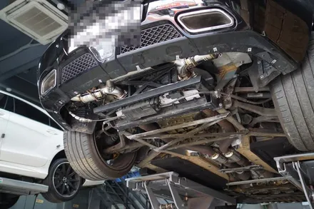 벤츠 SLS AMG 로드스터 배기 튜닝 멋스러운 AMG 배기음을 완성하는 커스텀 배기 작업기 / 서울 동작