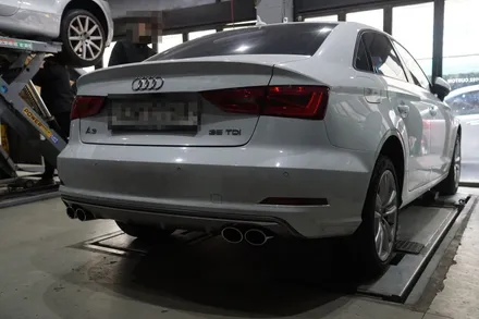 아우디 A3 35TDI 배기튜닝 보다 돋보이는 뒤태 완성 S3스타일 디퓨져 이식 커스텀 엔드 s머플러팁 장착 / 서울 동작