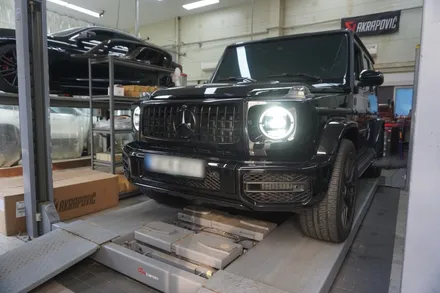 벤츠 W464 G63AMG 배기 튜닝 구조변경X 브릴란테 가변 배기 튜닝 진행하였습니다. / 서울 동작구