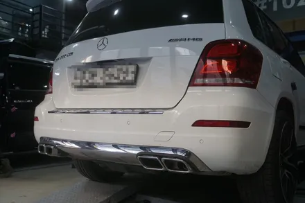 벤츠 GLK 220CDI 배기튜닝 세심하게 다루어 완벽하게 쿠바텍 사운드부스터 마세라티 배기음 블루투스버전 AMG스타일 사각 팁 세팅 / 서울 동작