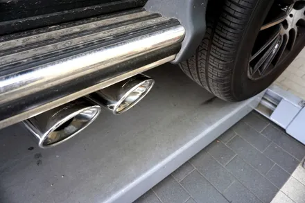 벤츠 G400D 완벽 배기 튜닝, 져스트 액티브 사운드 원형 듀얼 머플러 팁 장착 / 서울 동작구