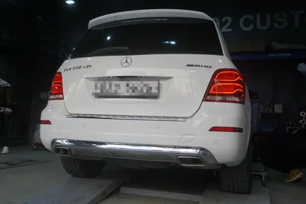 벤츠 GLK 220CDI 배기튜닝 세심하게 다루어 완벽하게 쿠바텍 사운드부스터 마세라티 배기음 블루투스버전 AMG스타일 사각 팁 세팅 / 서울 동작