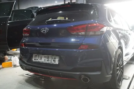 i30 N라인 배기튜닝 기분전환에 꼭 필요한 아이템 온/오프 가능한 벨로스터N 순정 머플러 이식 / 서울 동작