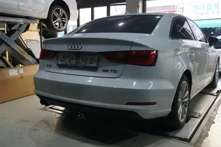 아우디 A3 35TDI 배기튜닝 보다 돋보이는 뒤태 완성 S3스타일 디퓨져 이식 커스텀 엔드 s머플러팁 장착 / 서울 동작