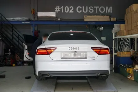 아우디 A7 50TDI 배기 튜닝 6단계 사운드 세팅하기 쿠바텍 사운드부스터 장착 / 서울 동작