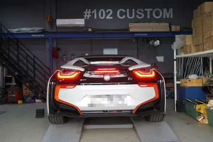 BMW I8 배기 튜닝 귓가를 달콤하게 만드는 사운드 세팅 쿠바텍 사운드부스터 마세라티 모듈 블루투스 버전 적용 / 서울 동작