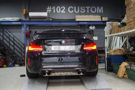 BMW F87 M2 컴페티션 배기 튜닝 1.5배 사운드 증폭하기 중통 소음기 교체 작업 / 서울 동작