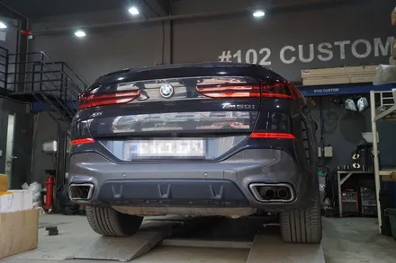 BMW G06 X6 M50i 배기음이 오우.. 정말 경이롭습니다... 가변배기튜닝! / 서울 동작