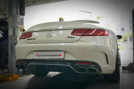 벤츠 W222 S63AMG 쿠페 둥둥둥.. 천둥 배기음! / 서울 동작