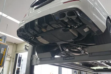 벤츠 W213 E63AMG 브라부스 카본 디퓨져, 브라부스 배기 시스템 적용 / 서울 동작