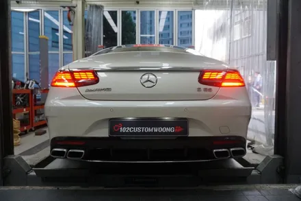 벤츠 S63AMG 쿠페 페이스리프트 배기음 튜닝 말이 필요 없는 갓 천둥 배기음....! / 서울 동작