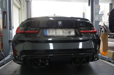 BMW G80 M3 컴페티션 배기 튜닝 하늘아래 이런 팝콘 배기음이..? 완벽합니다..! / 서울 동작