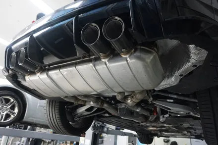 BMW M3 컴페티션 배기 튜닝 환상적 팝콘 배기음을 느껴보세요. 중통 가변 모듈 작업기 / 서울 동작구