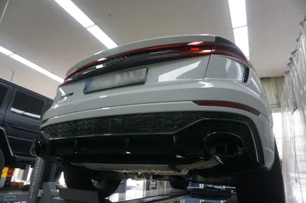 아우디 RSQ8 V8 배기음 튜닝 엔드 머플러 사운드 증폭, 가변 모듈 작업기 / 서울 동작구