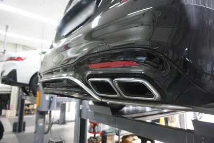 벤츠 S63AMG 배기음 튜닝 중통 엔드 작업으로 V8 호랑이 제대로 세팅하였습니다. / 서울 동작구