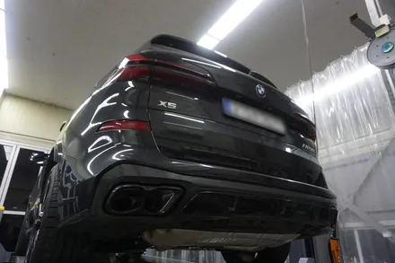 BMW X5 M60i 배기 튜닝 중통 모듈 작업으로 강력한 8기통 배기음 완성하였습니다. / 서울 동작구