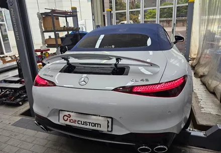 벤츠 SL 43 AMG 배기 튜닝 AMG 감성 제대로 살렸습니다. 중통 엔드 작업기 / 서울 동작