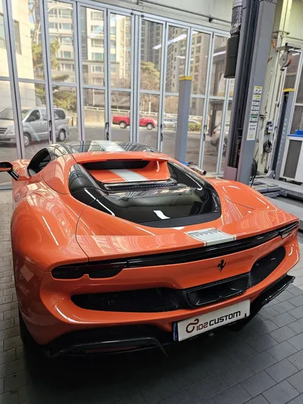 페라리 296 GTS 배기 튜닝, 가변 모듈 작업 진행하였습니다. / 서울 동작