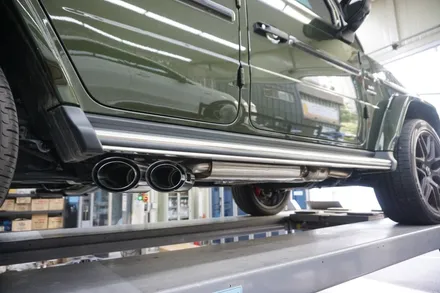 벤츠 W464 G63AMG V8 호랑이 배기 튜닝 구조변경 필요 없는 브릴란테 가변 배기 작업 진행하였습니다. / 서울 동작구