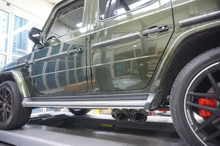 벤츠 W464 G63AMG V8 호랑이 배기 튜닝 구조변경 필요 없는 브릴란테 가변 배기 작업 진행하였습니다. / 서울 동작구