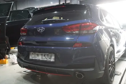 i30 N라인 배기튜닝 기분전환에 꼭 필요한 아이템 온/오프 가능한 벨로스터N 순정 머플러 이식 / 서울 동작