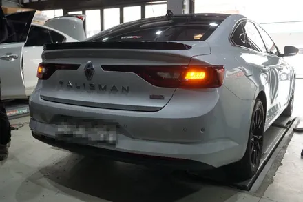 SM6 배기튜닝 구조변경 필요없는 순정형 듀얼배기 AMG 스타일 사각 머플러 팁 적용 / 서울 동작